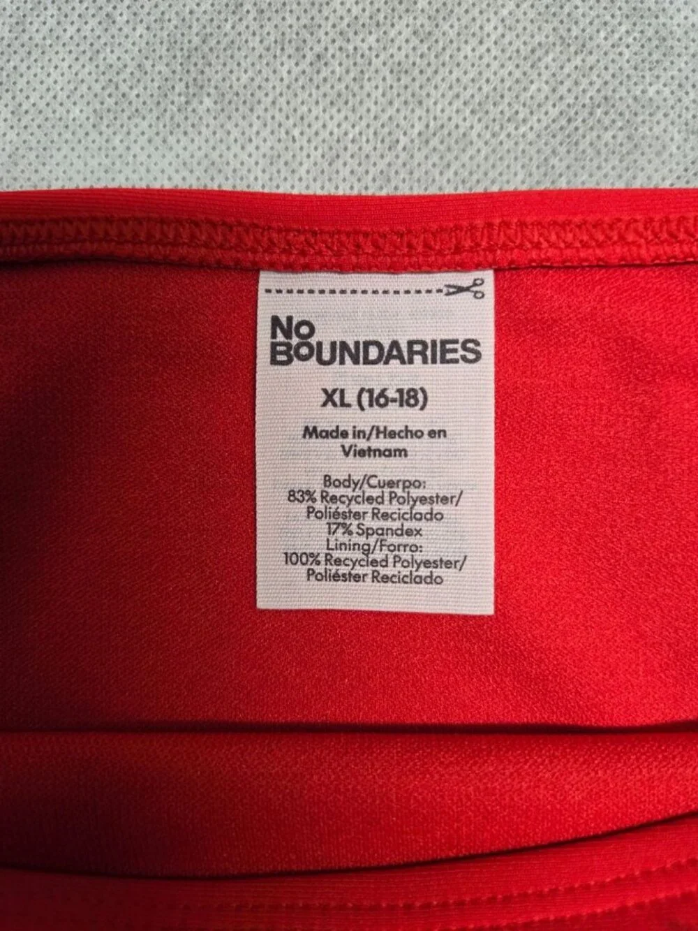 Women's Low Rise Red Bikini Bottoms Size XL (16-18) NWT No Boundaries
